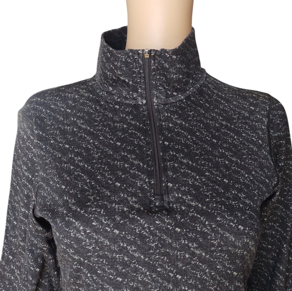 WOOLX jacket women's medium M quarter zip 100% merino wool heathered jacket gray - Picture 5 of 9